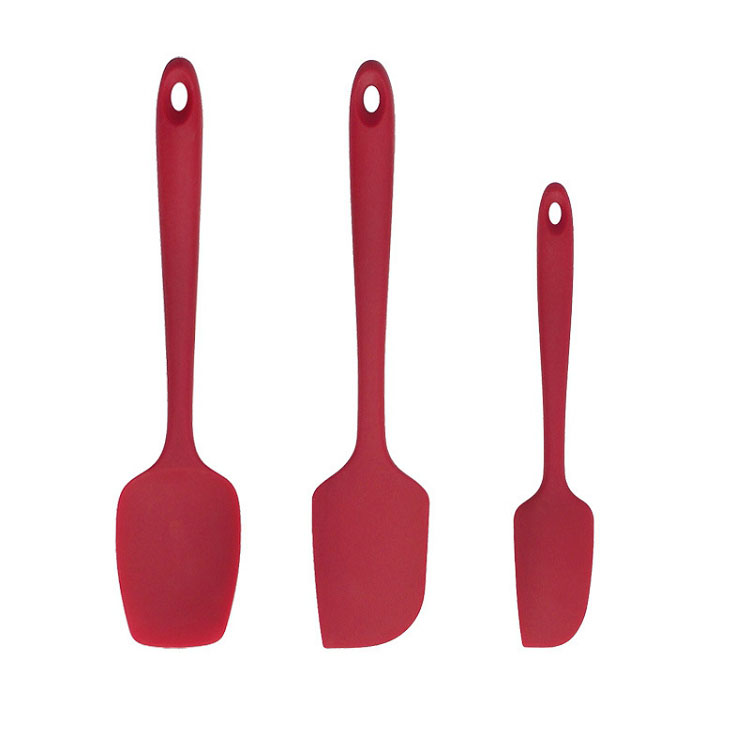 Amazon multifunctional integration silicone scraper three-piece cooking utensils mini Spatula to the FDA